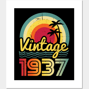 Vintage 1937 Made in 1937 86th birthday 86 years old Gift Posters and Art